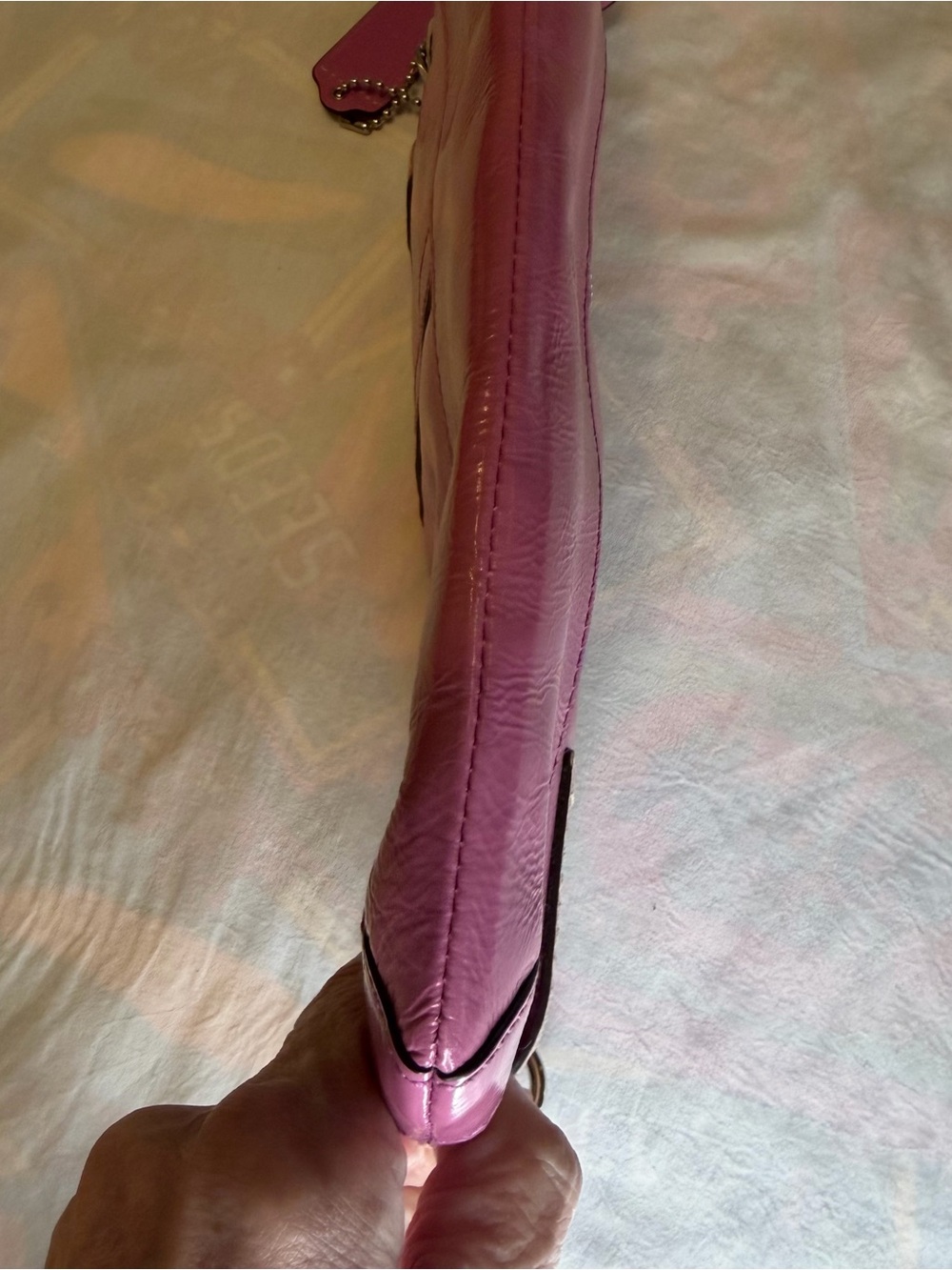 Coach Limited Ed. Berry/Sugar Plum Patent Leather Soho Chainlink Clutch
F13454 - Picture 9 of 13